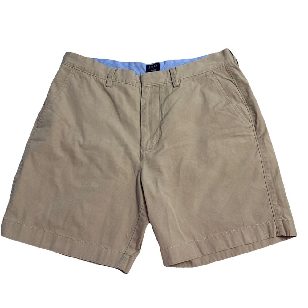 J.CREW Reade Cotton Twill Chino Shorts Mens 31" Beige 7" Inseam Casual Preppy